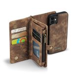 CaseMe 008 magnetic detachable wallet case for iPhone 11 in brown