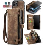 CaseMe 008 magnetic detachable wallet case for iPhone 11 Pro in brown