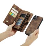 CaseMe 008 magnetic detachable wallet case for iPhone 11 Pro in brown