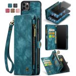 CaseMe 008 magnetic detachable wallet case for iPhone 11 Pro in teal