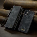 CaseMe 008 magnetic detachable wallet case for iPhone 12 and iPhone 12 Mini in black