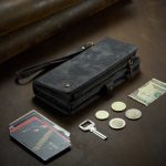 CaseMe 008 magnetic detachable wallet case for iPhone 12 and iPhone 12 Mini in black