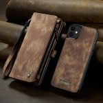 CaseMe 008 magnetic detachable wallet case for iPhone 12 and iPhone 12 Mini in brown