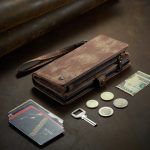 CaseMe 008 magnetic detachable wallet case for iPhone 12 and iPhone 12 Mini in brown