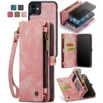 CaseMe 008 magnetic detachable wallet case for iPhone 12 and iPhone 12 Mini in pink