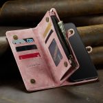 CaseMe 008 magnetic detachable wallet case for iPhone 12 and iPhone 12 Mini in pink