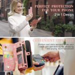 CaseMe 008 magnetic detachable wallet case for iPhone 12 and iPhone 12 Mini in pink