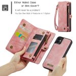 CaseMe 008 magnetic detachable wallet case for iPhone 12 and iPhone 12 Mini in pink