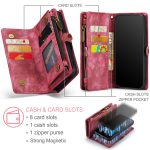CaseMe 008 magnetic detachable wallet case for iPhone 12 and iPhone 12 Mini in rose