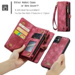 CaseMe 008 magnetic detachable wallet case for iPhone 12 and iPhone 12 Mini in rose