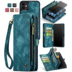 CaseMe 008 magnetic detachable wallet case for iPhone 12 and iPhone 12 Mini in teal