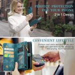 CaseMe 008 magnetic detachable wallet case for iPhone 12 and iPhone 12 Mini in teal