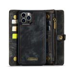 CaseMe 008 magnetic detachable wallet case for iPhone 12 Pro and iPhone 12 Pro Max in black