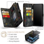 CaseMe 008 magnetic detachable wallet case for iPhone 12 Pro and iPhone 12 Pro Max in black