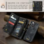 CaseMe 008 magnetic detachable wallet case for iPhone 12 Pro and iPhone 12 Pro Max in black