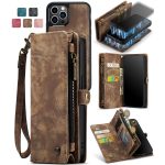 CaseMe 008 magnetic detachable wallet case for iPhone 12 Pro and iPhone 12 Pro Max in brown