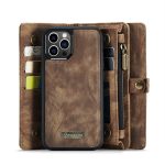 CaseMe 008 magnetic detachable wallet case for iPhone 12 Pro and iPhone 12 Pro Max in brown