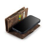 CaseMe 008 magnetic detachable wallet case for iPhone 12 Pro and iPhone 12 Pro Max in brown