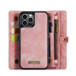 CaseMe 008 magnetic detachable wallet case for iPhone 12 Pro and iPhone 12 Pro Max in pink