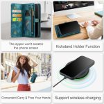 CaseMe 008 magnetic detachable wallet case for iPhone 12 Pro and iPhone 12 Pro Max in teal