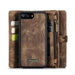 CaseMe 008 magnetic detachable wallet case for iPhone 6 Plus, iPhone 7 Plus and more in brown