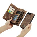 CaseMe 008 magnetic detachable wallet case for iPhone 6 Plus, iPhone 7 Plus and more in brown