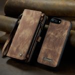 CaseMe 008 magnetic detachable wallet case for iPhone 6 Plus, iPhone 7 Plus and more in brown